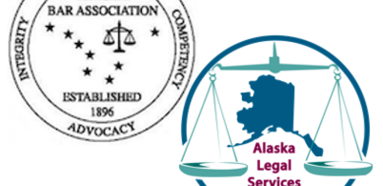 Alaska Bar Association and Alaska Legal Services Corporation Logos