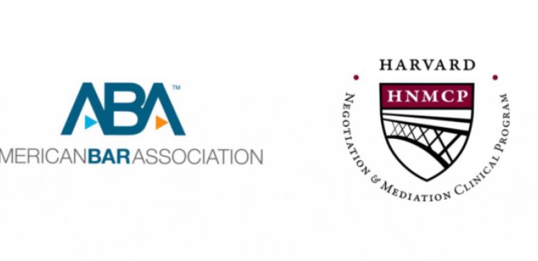 American Bar Association logo and Harvard Negotiation & Mediation Clinical Program logo