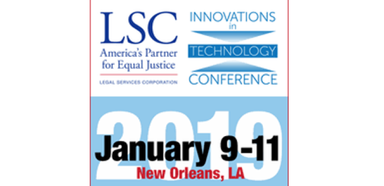 Legal Services Corporation Innovations in Technology 2019 Logo