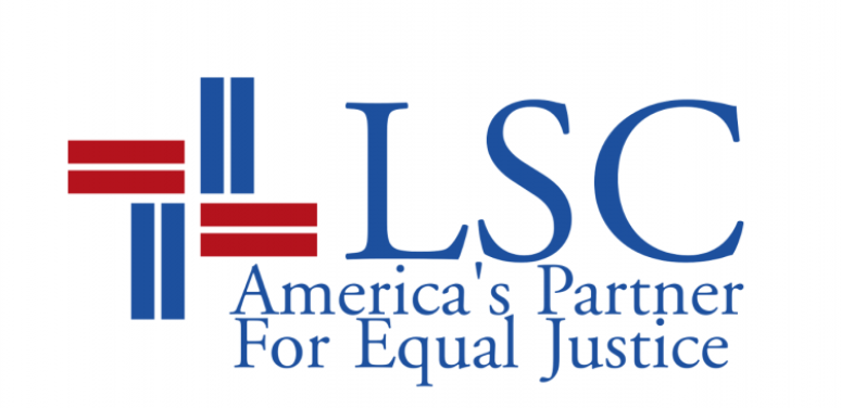 Legal Services Corporation Logo containing slogan "America's Partner for Equal Justice"